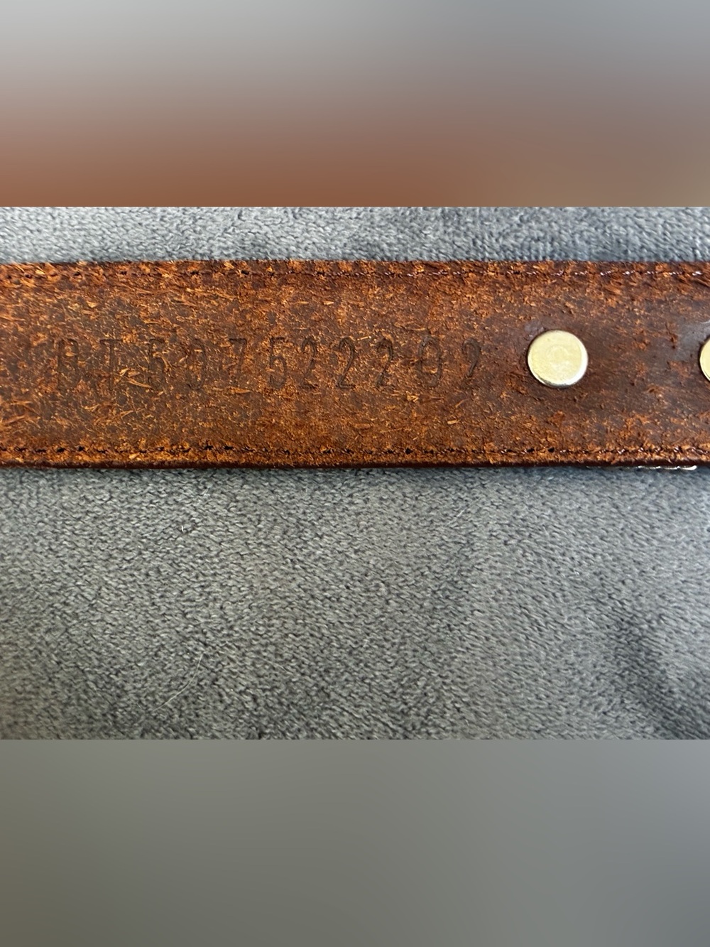Women’s Fossil Brown Leather Belt with Antique Brass Buckle - Picture 5 of 14